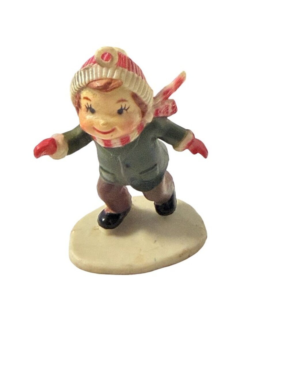 Vintage Child Ice Skater Christmas Ornament Winter Holiday Decoration